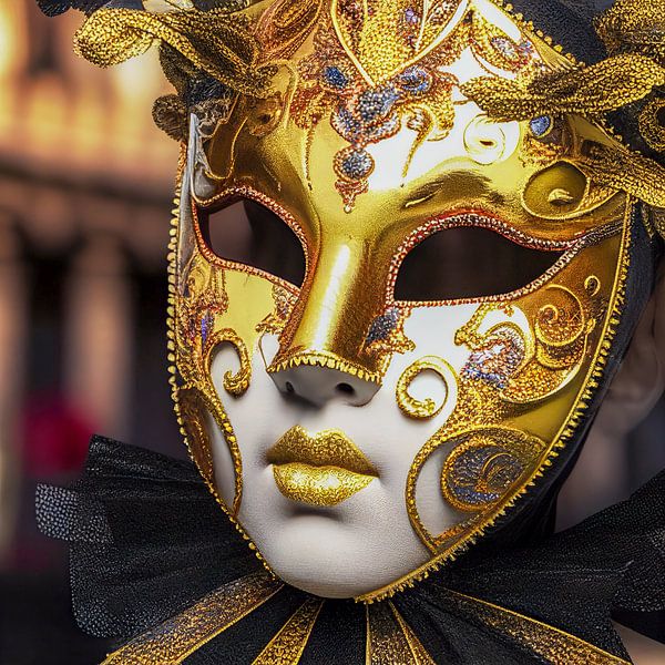 venezianische Karnevalsmaske, ART Illustration von Animaflora PicsStock