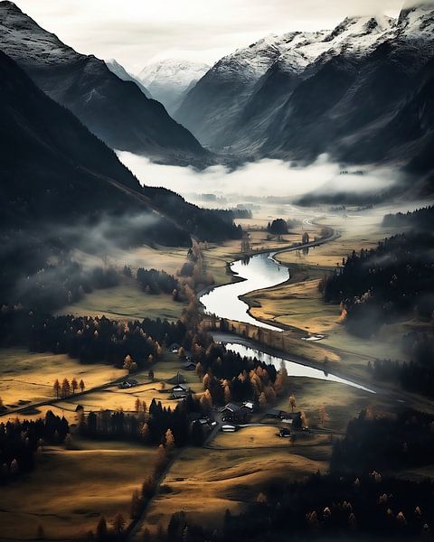 L'automne en montagne par fernlichtsicht