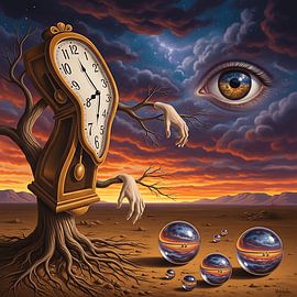 Surreal Dreamscape Fantasy — Floating Islands & Melting Time by Aden Pink Studio