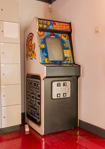 Roden, the Netherlands, january 11, 2018 - Vintage Puck Man gami