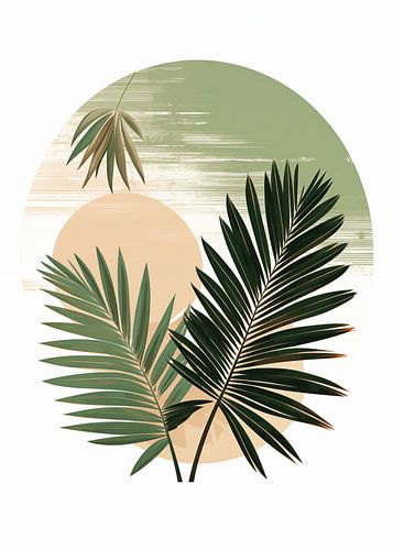 Salie Groen Boho Abstract