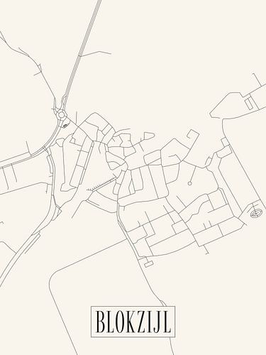 Stadskaart Blokzijl - Stad - Lichte variant - Plattegrond