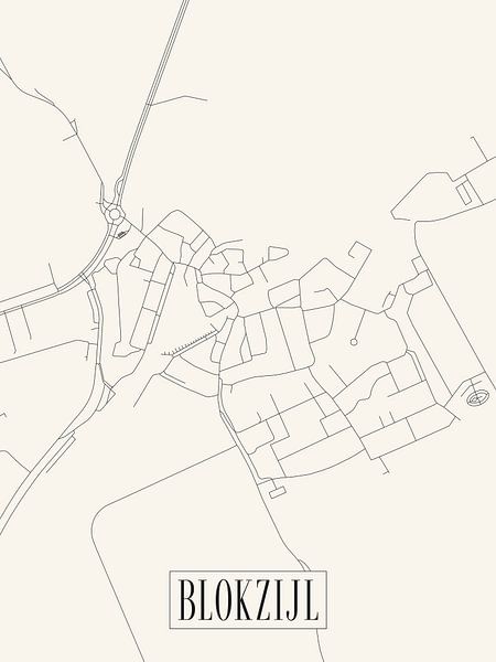 Stadtplan von Blokzijl - Stadt - Light version - Karte von Locus Studio
