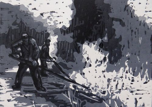 Räuchern im Weinberg gegen Maifrost Ahrtal ca. 1960