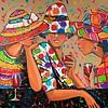 dames op chic van Vrolijk Schilderij