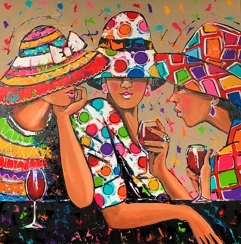 Damen auf chic von Vrolijk Schilderij