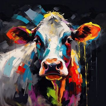 Koeienschilderij - Schilderij Koe van De Mooiste Kunst