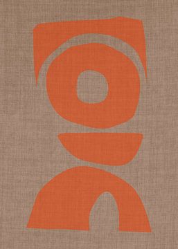 TW living - Linen collection - abstract objects orange by TW living