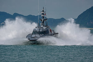 Schnelles Abfangjägerboot der malaysischen Marine.