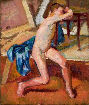 Wojciech Weiss, male nude, 1894-98 by Atelier Liesjes