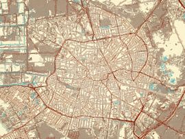 Karte von Hilversum im Stil von Blue & Cream von De Kaartenwinkel