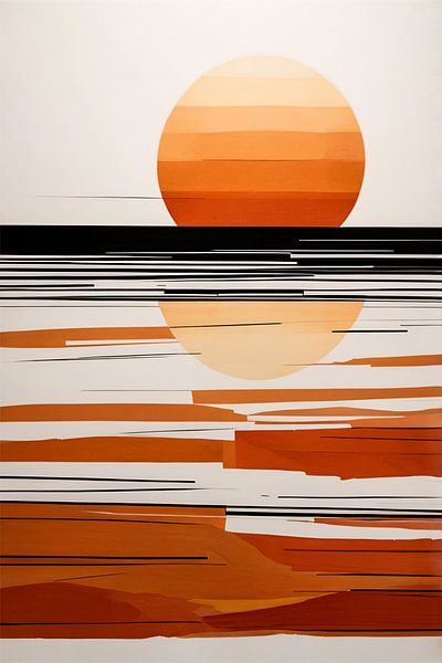 Lignes modernes et abstraites du coucher de soleil par Imperial Art House