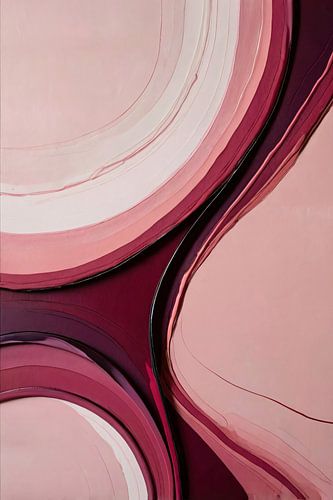 Abstract kunstwerk met vloeiende lijnen