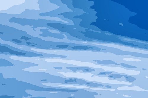 Blauwe vector hemel witte wolken