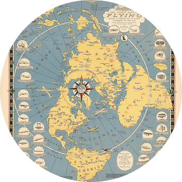Storymap van vliegen van World Maps