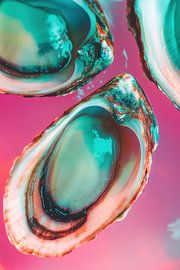 oysters in neon mother-of-pearl by Franka Poulain
