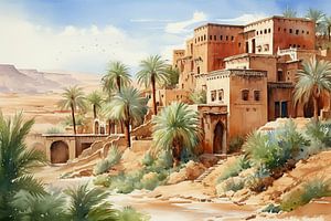 Marokko van Abstract Schilderij