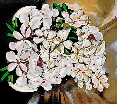 Natuur-Bloemen Krijt Schilderij