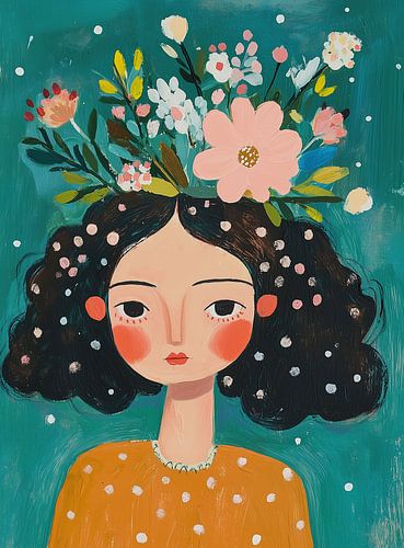 Woman with flower crown