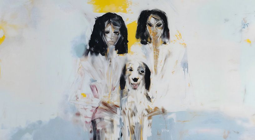 Twee figuren en een hond van Transmutation Art