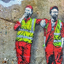 Straßenkunst in der Brick Lane, Banglatown, London von Patricia Hofmeester