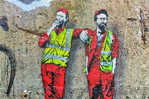 Straßenkunst in der Brick Lane, Banglatown, London