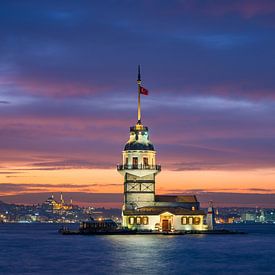Maiden's Tower in Istanbul, Turkije van Michael Abid