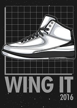 Air Jordan 2 Retro Wing It Sneaker van Adam Khabibi