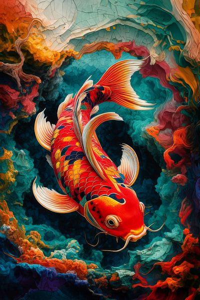Koi Symphony: Harmony in Bloom by Hanzo Hasashi