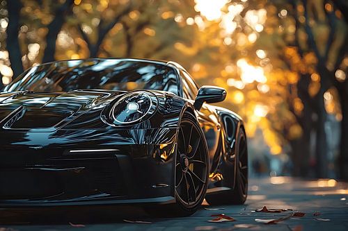 Ein schwarzer Porsche 911 GT3