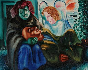 Mário Eloy, De dichter en de engel, 1938 van Atelier Liesjes