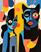 Abstract Catwomen: Colourful Fantasy