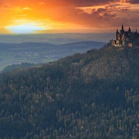 A castle in the evening sky by Skyfall