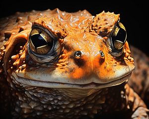 Orange Frog Close-up by ARTEO Paintings