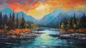 Paysage fluvial pittoresque