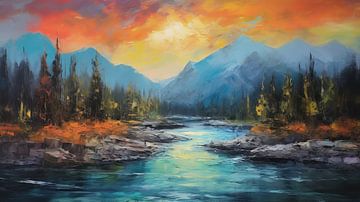 Malerische Flusslandschaft von Peter Balan