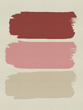 Coups de pinceau abstraits minimalistes dans des pastels doux II sur Art minimaliste abstrait