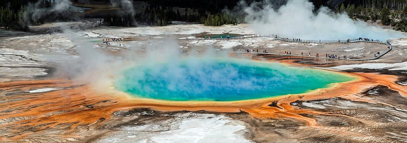 Panorama Grand Prismatic Spring, Yellowstone NP (USA) by Sjaak den Breeje