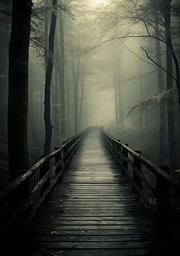 Un chemin solitaire à travers la forêt sur Claudia Rotermund