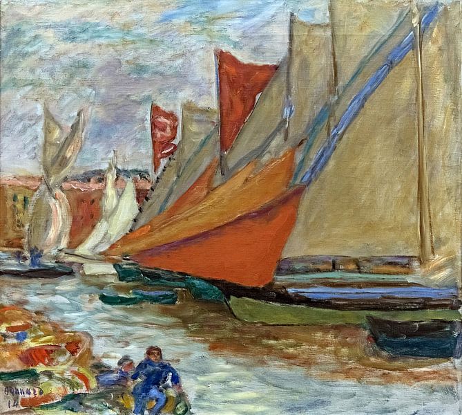 Segelboote auf dem Festland, Pierre Bonnard, 1914 von Atelier Liesjes