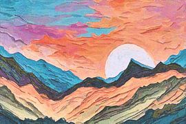 Zonsopkomst in de bergen van Anna Marie de Klerk