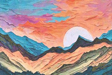 Sonnenaufgang in den Bergen von Anna Marie de Klerk