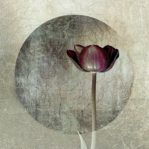 Tulip. Basic with grey and burgundy. by Alie Ekkelenkamp