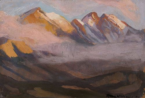 Stanisław Ignacy Witkiewicz - Landscape with blossoming trees (1911)