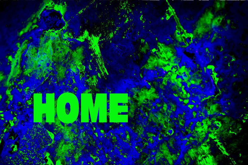 Abstracte kunst - Home is where the heart is by Alice Berkien-van Mil