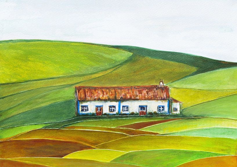Ferme blanche au Portugal. par Ineke de Rijk