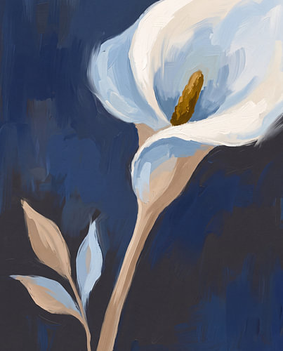 Elegant Calla: Modern Botanical Art