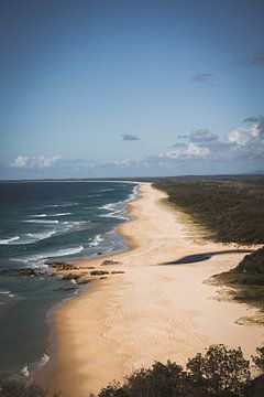 Aerial photography the divide between water and land by Ken Tempelers