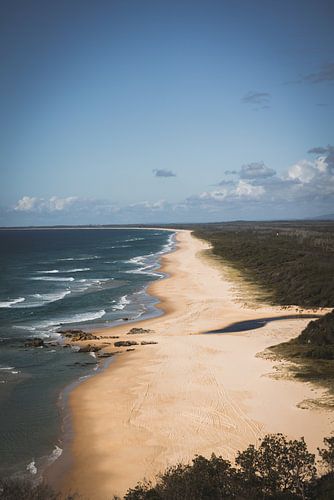 Luchtfotografie de scheiding tussen het water en het land