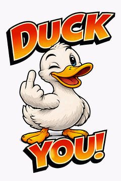 Funny Duck Attitude Cartoon